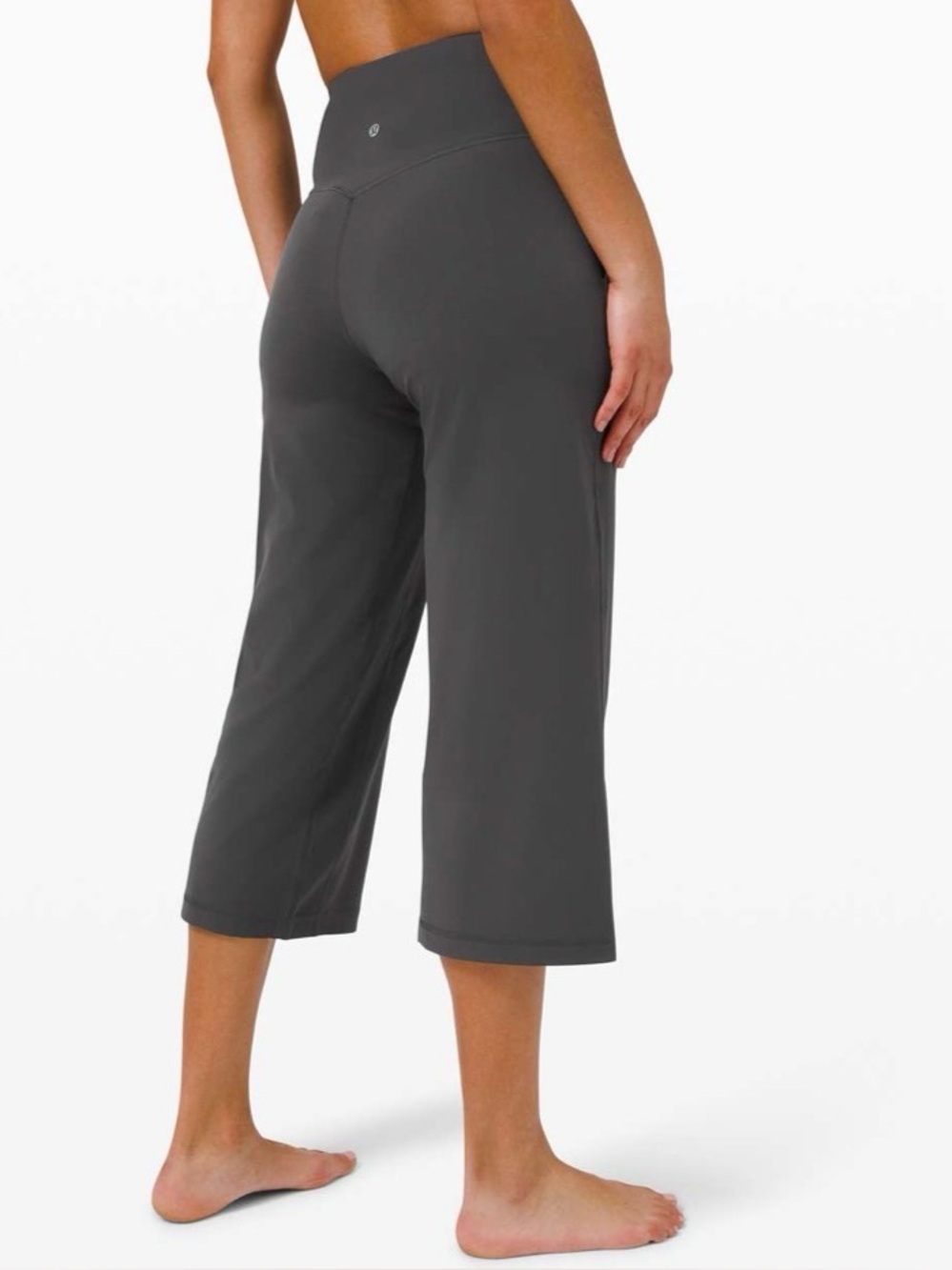 Lululemon Align Wide Leg Super-High-Rise Crop Graphite Gray Women's Size 18